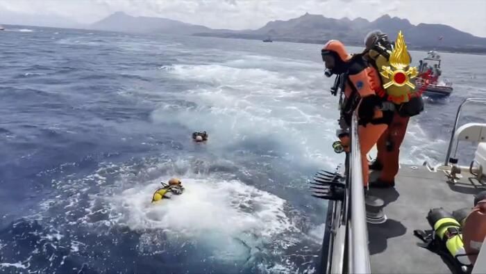 Aperto un varco nel veliero Bayesian, riprese le ricerche dei dispersi