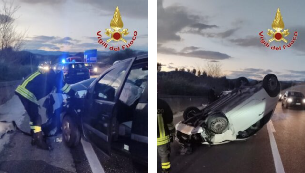 Scontro tra due auto nel Crotonese, due feriti sulla statale 107 – FOTO