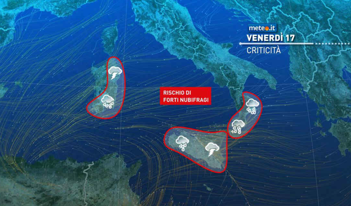 Temporali e nubifragi in Calabria: intensa perturbazione in arrivo