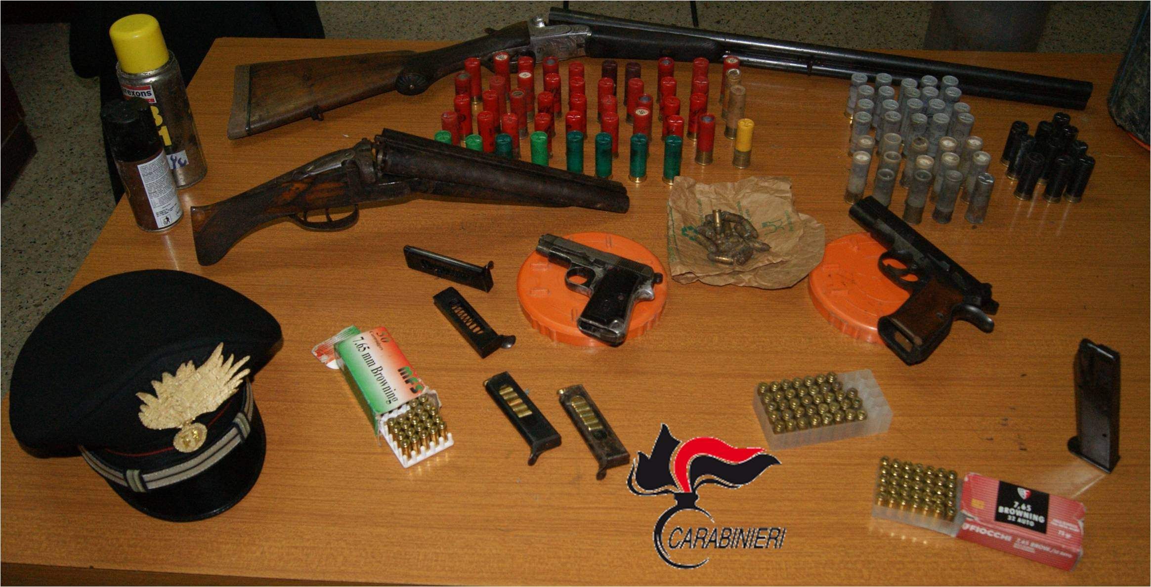 Arsenale in casa di un pensionato