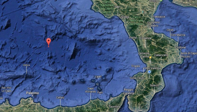Sisma al largo del Tirreno avvertito in Calabria