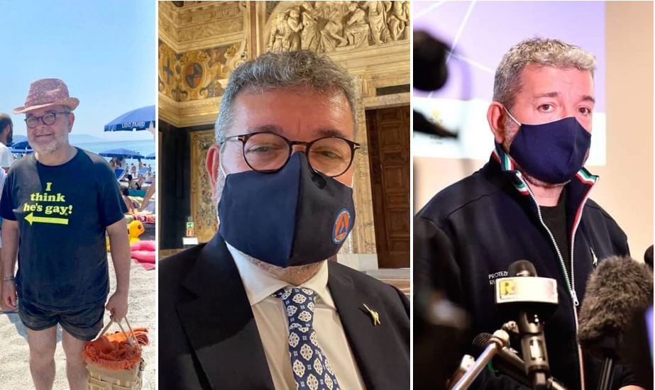 In spiaggia, sui social e in Cittadella: le (tante) maschere di Spirlì