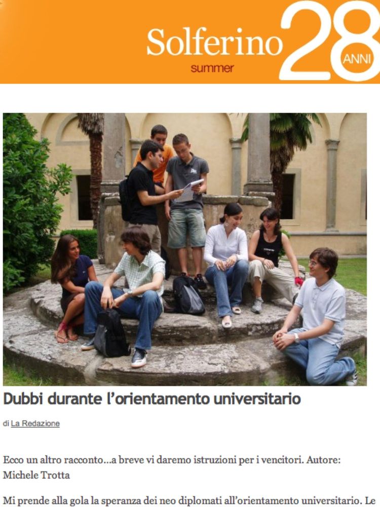 L`orientamento all`Unical in un racconto