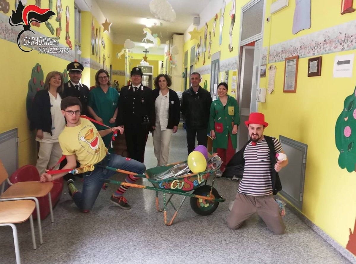 Biodiversità in corsia, Pasqua speciale per i piccoli pazienti dell’Annunziata