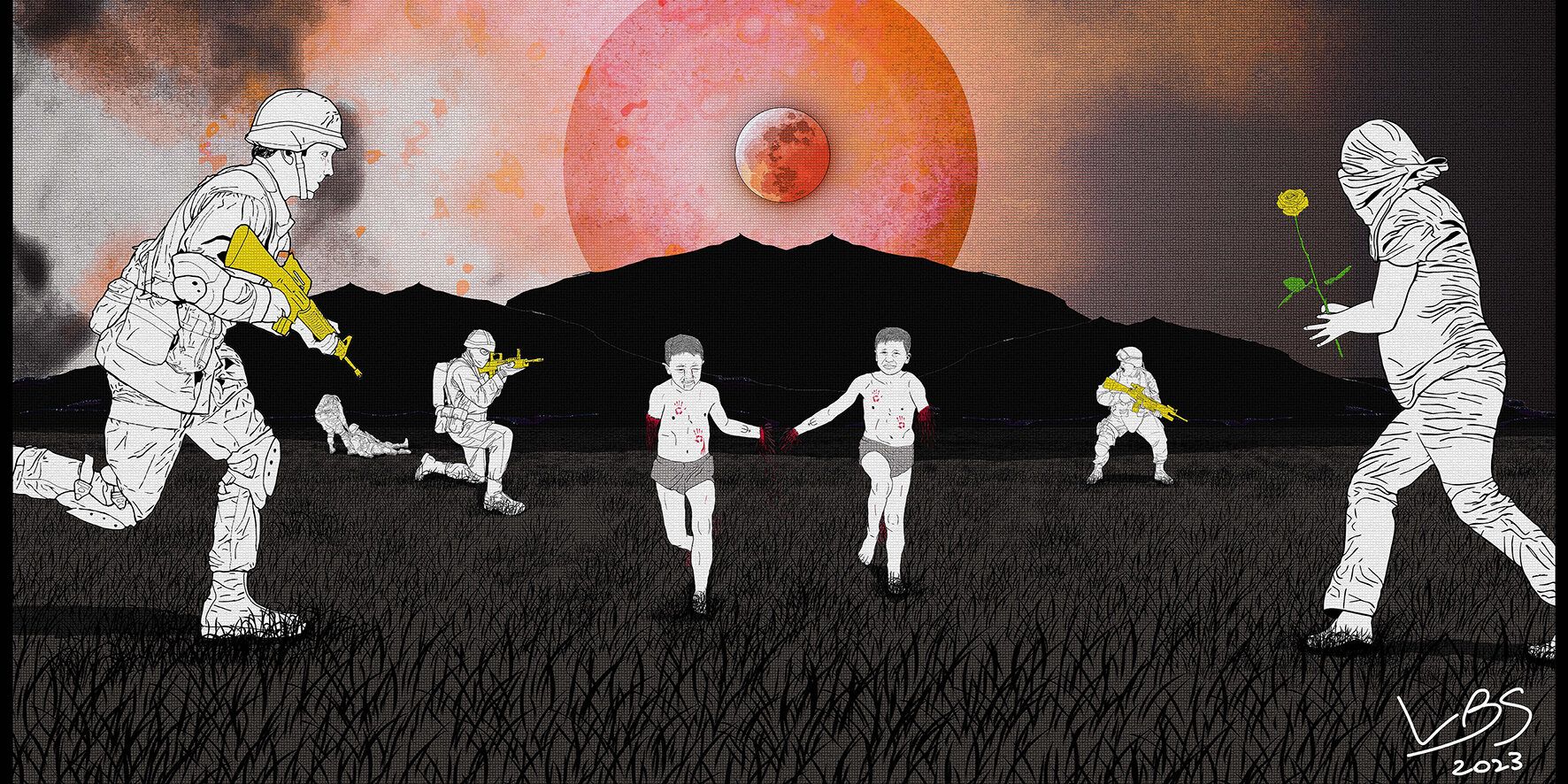 “Terra non santa”, a Milano l’opera di street art del calabrese LBS su Israele e Palestina