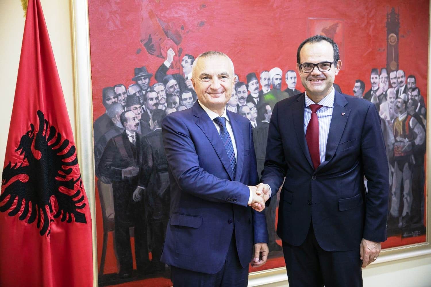 Musmanno ricevuto dal presidente dell'Albania