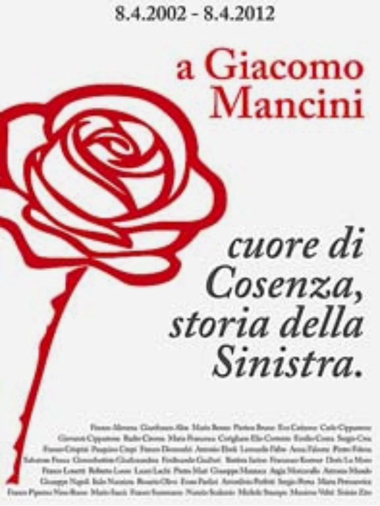 Il manifesto "di sinistra" che celebra Mancini