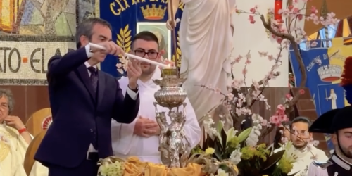 San Francesco di Paola, la lampada votiva accesa dal presidente Occhiuto