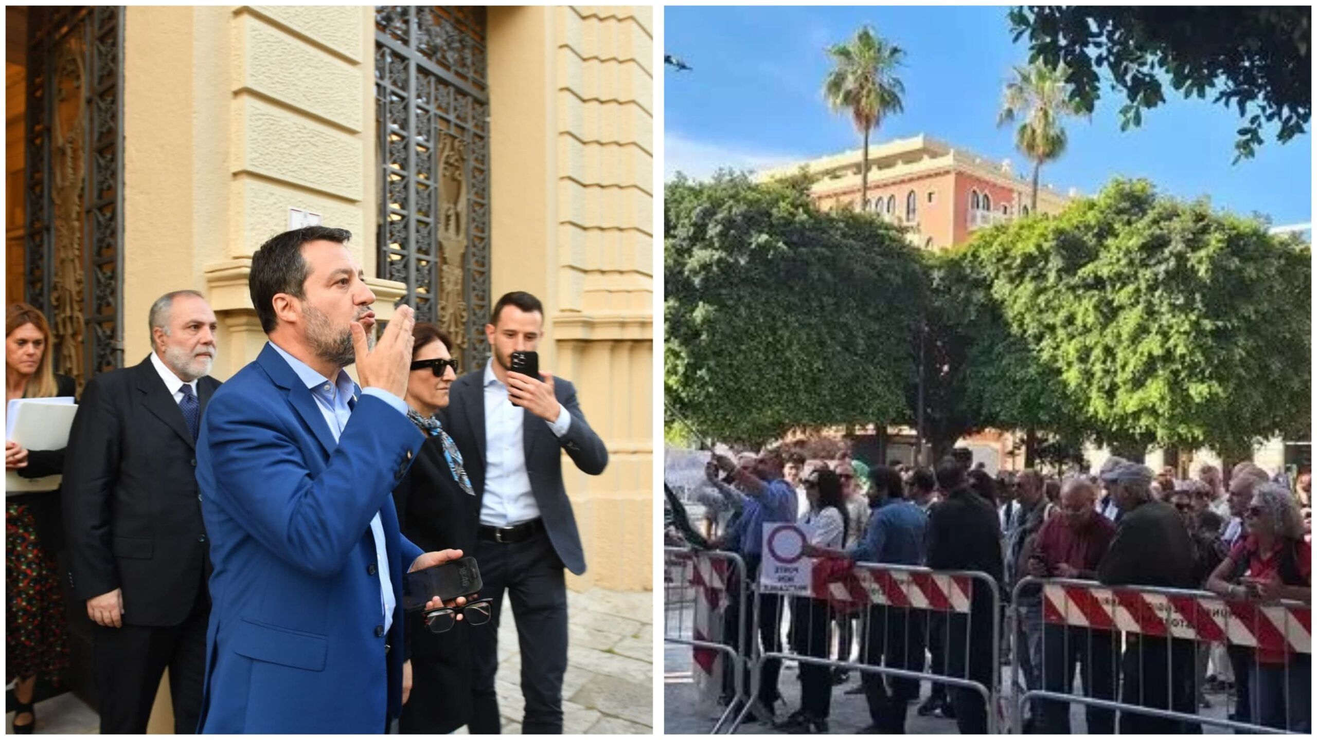 Ponte, Salvini a Reggio per gli incontri antimafia. Protesta in Piazza Italia