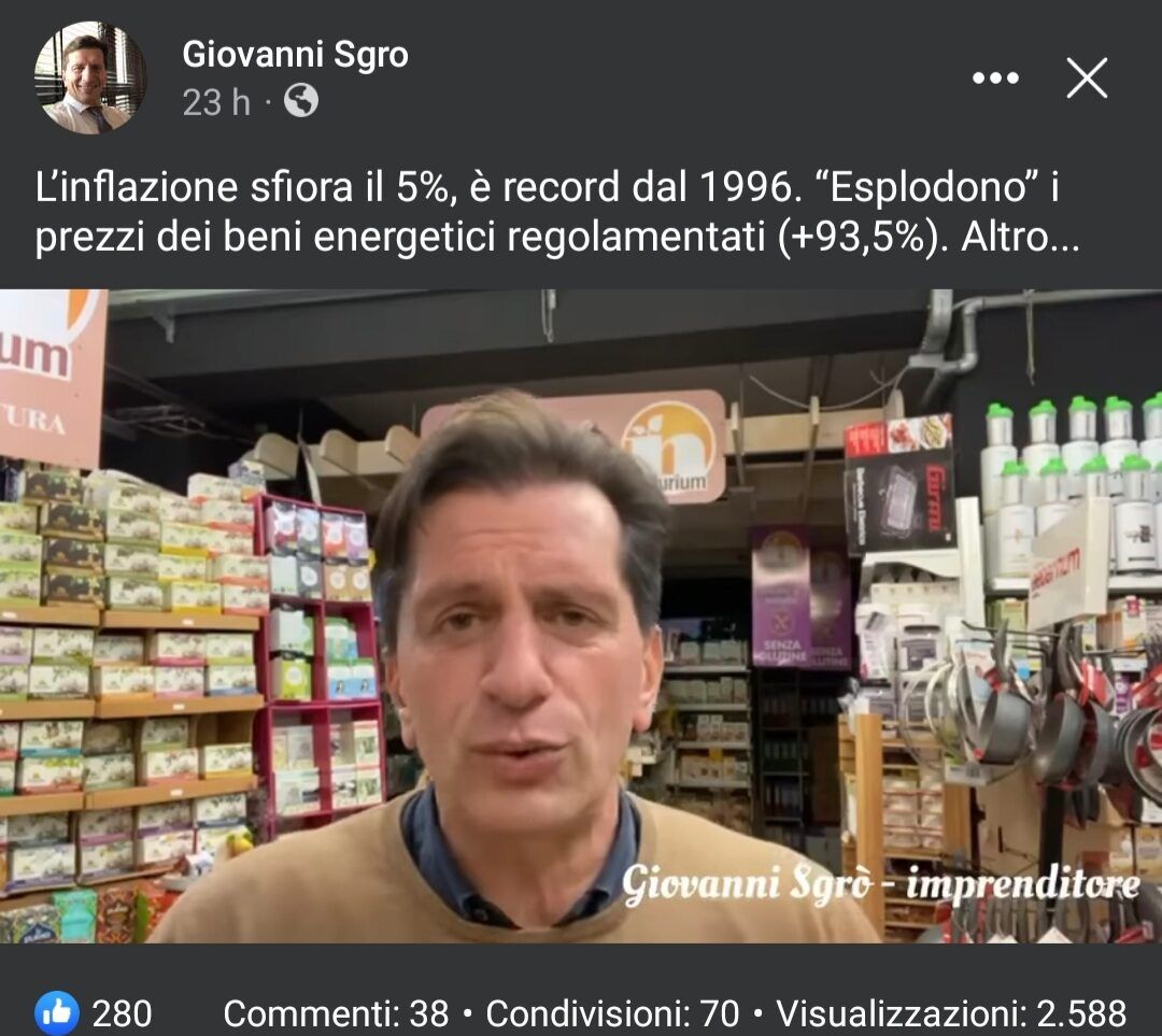 Caro bollette, l’appello social di un imprenditore di Soverato. «Anni di sacrifici buttati al vento»