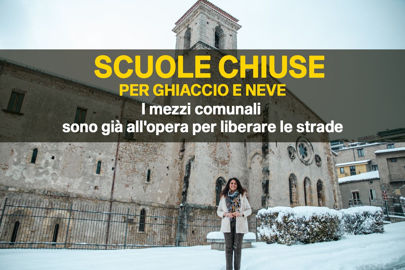 Neve e gelo, a San Giovanni in Fiore le scuole resteranno chiuse