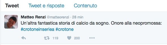SOGNO ROSSOBLÙ | Renzi: un'altra fantastica storia di calcio