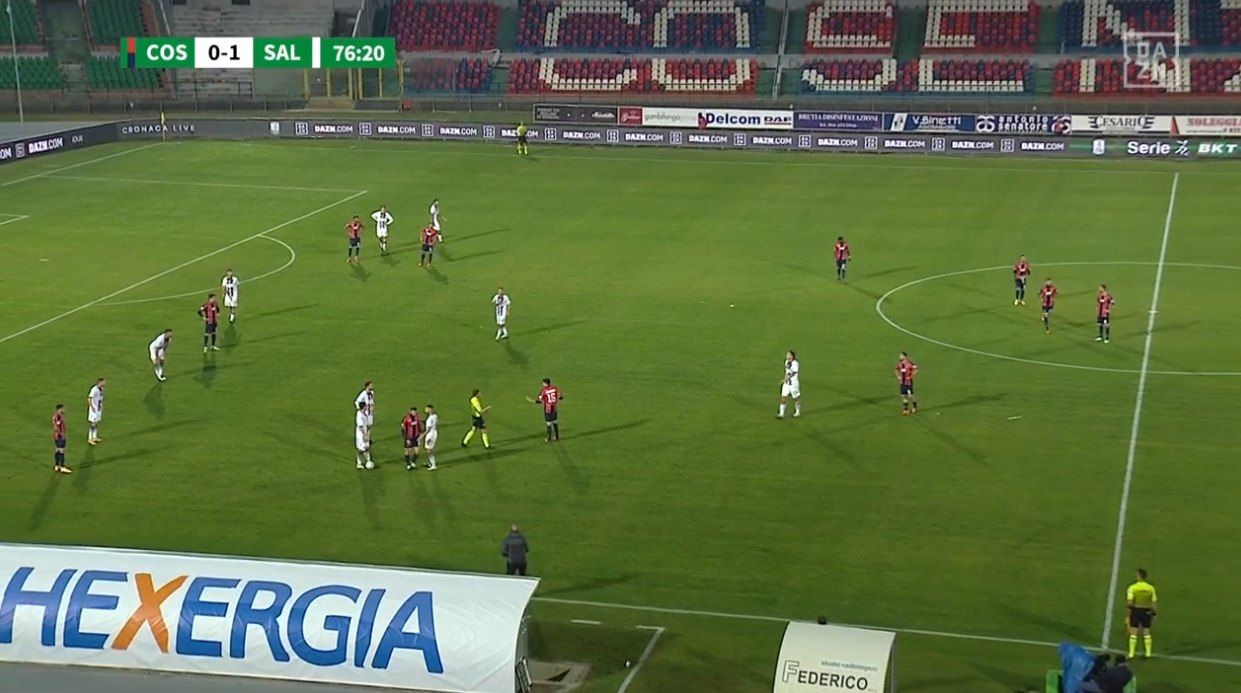 Cosenza in 12 uomini per 30 secondi. Il risultato non è ancora omologato