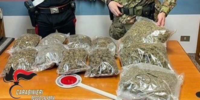 Deposito di droga e munizioni scoperto nel Reggino: sacchi di plastica nascosti in un casolare
