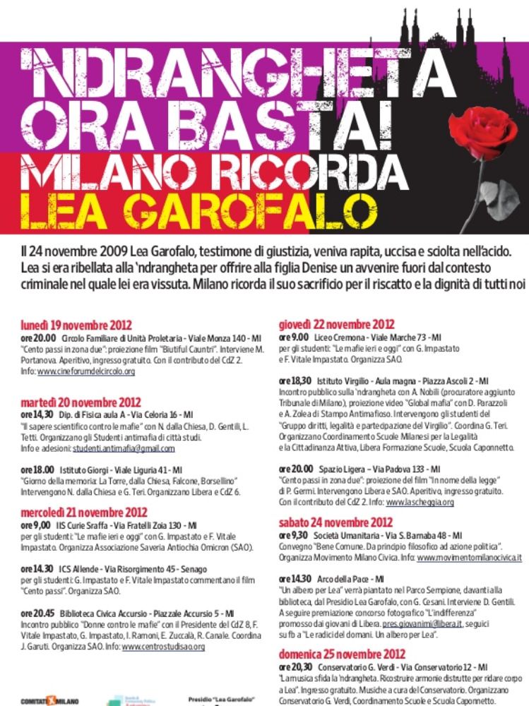 CASO GAROFALO | Un albero per ricordare Lea