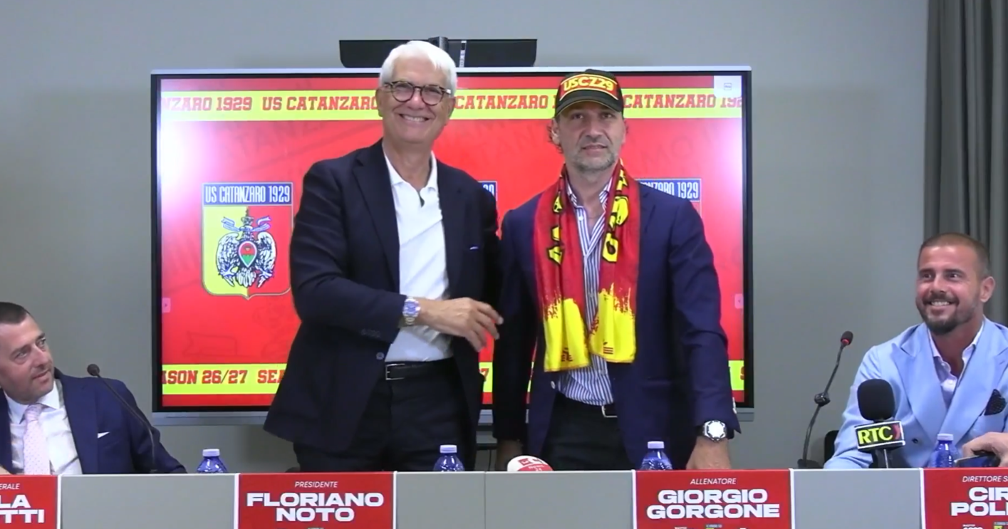 Catanzaro, Gorgone: «Aspettative alte, essere qui è un orgoglio». Noto: «L’obiettivo? Migliorare»