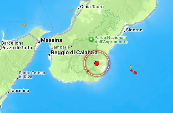 Terremoto nel Reggino, paura a Samo per una scossa di magnitudo 3.6