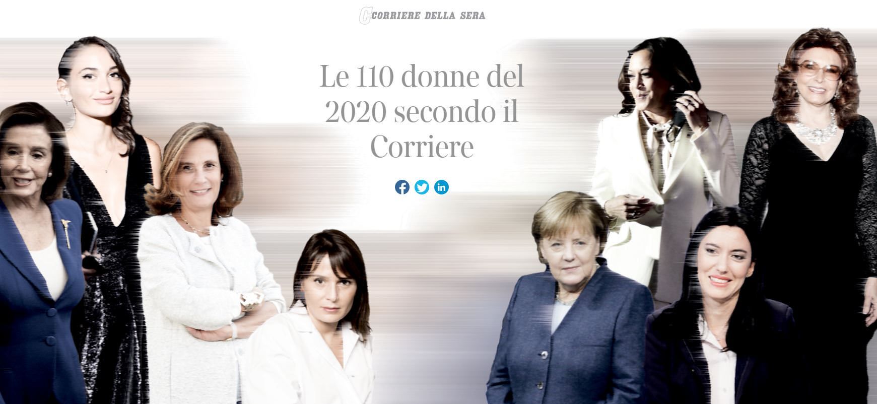 Fra le 110 donne del 2020, secondo il CorSera, anche Santelli, Bruni e Malara