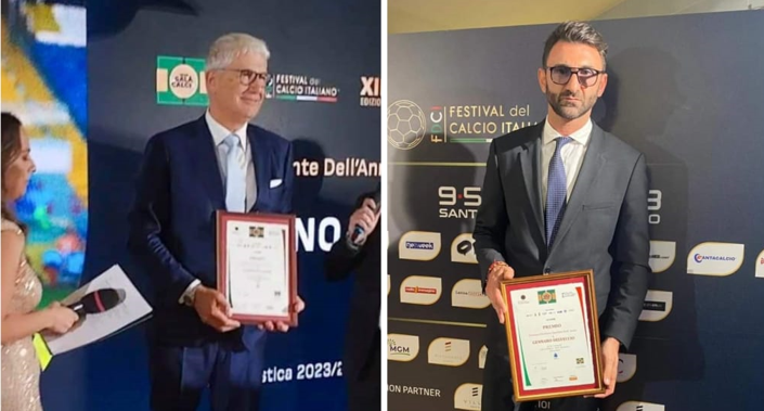 Gran Galà del Calcio, premiati a Latina Floriano Noto e Gennaro Delvecchio