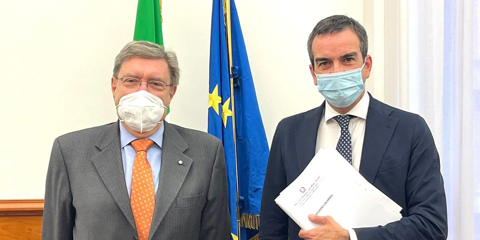 «Alta Velocità a Gioia Tauro, statale 106 e Trasversale». Le priorità nell’incontro Occhiuto-Giovannini