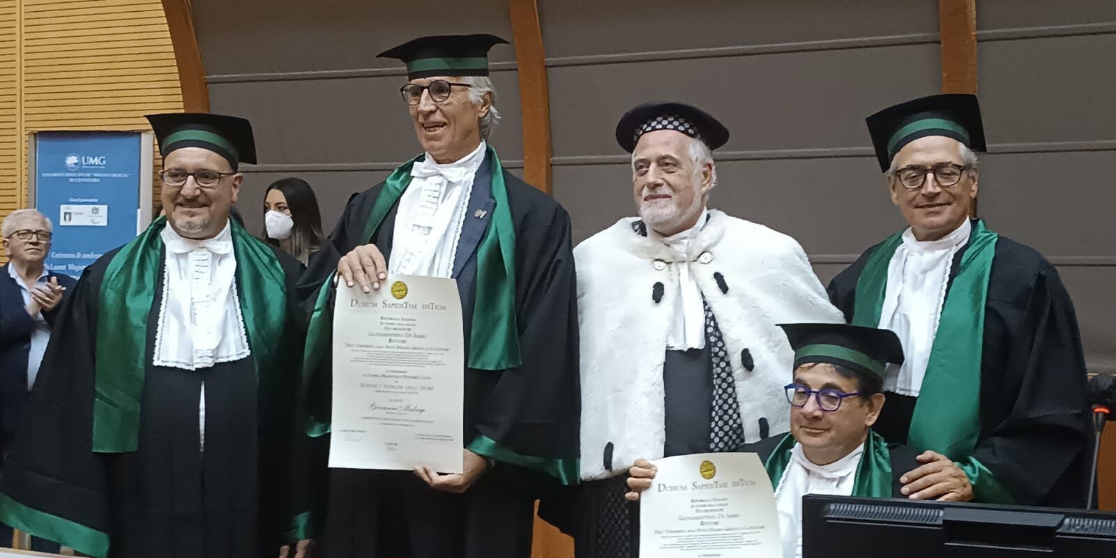 Umg capitale dello sport, laurea honoris causa in Scienze motorie a Malagò e Pancalli