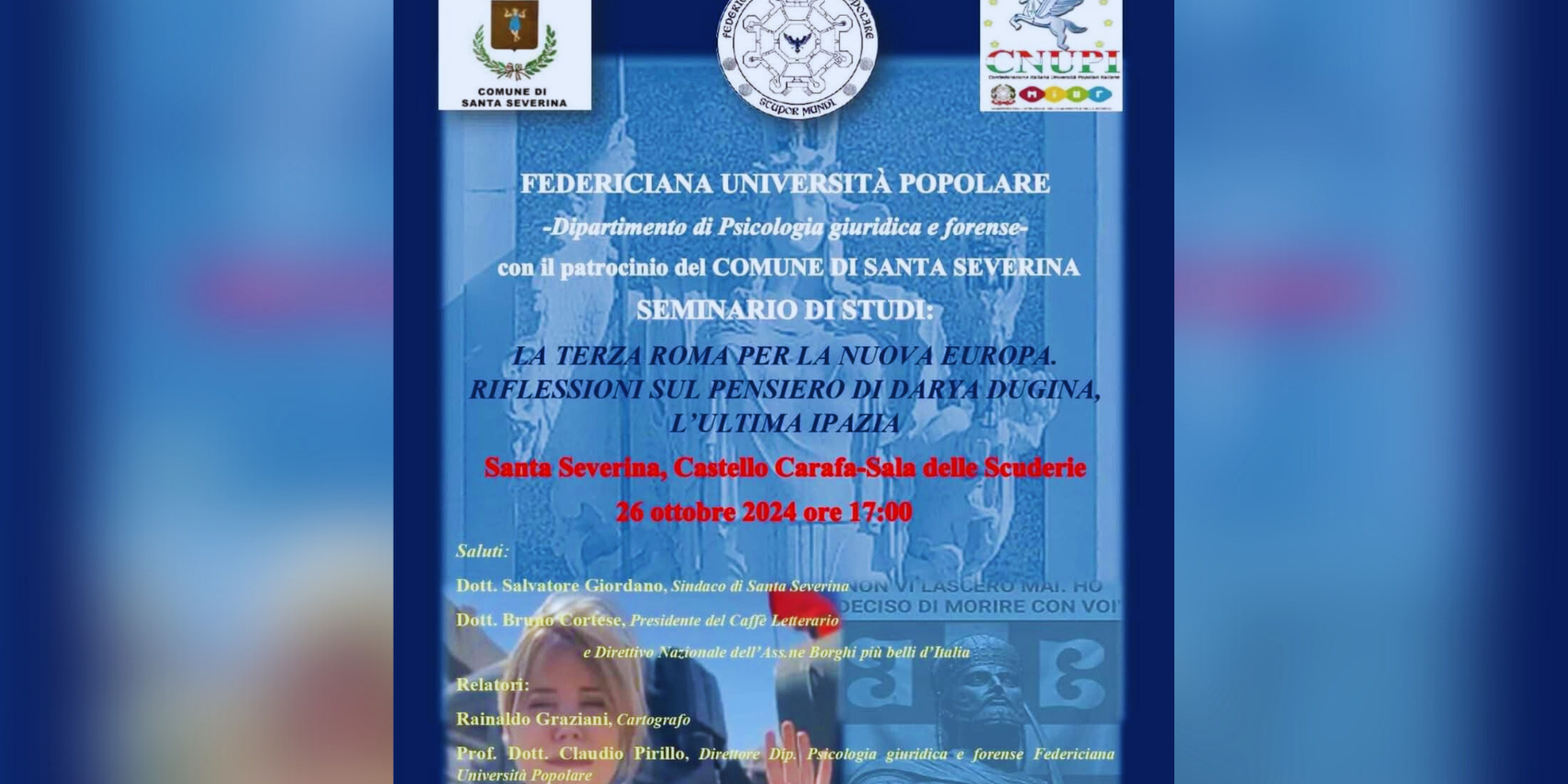 La propaganda russa a Santa Severina: dall’estremista nero alla celebrazione della «soldatessa di Putin»