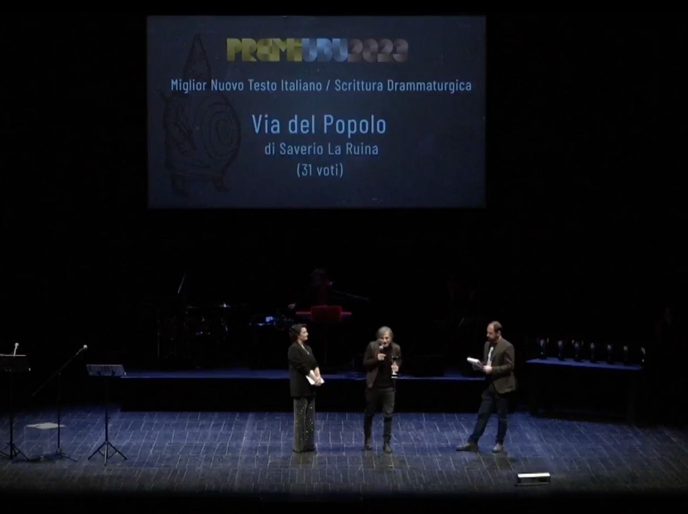 Teatro, a Saverio La Ruina il premio Ubu 2023 per il miglior testo italiano