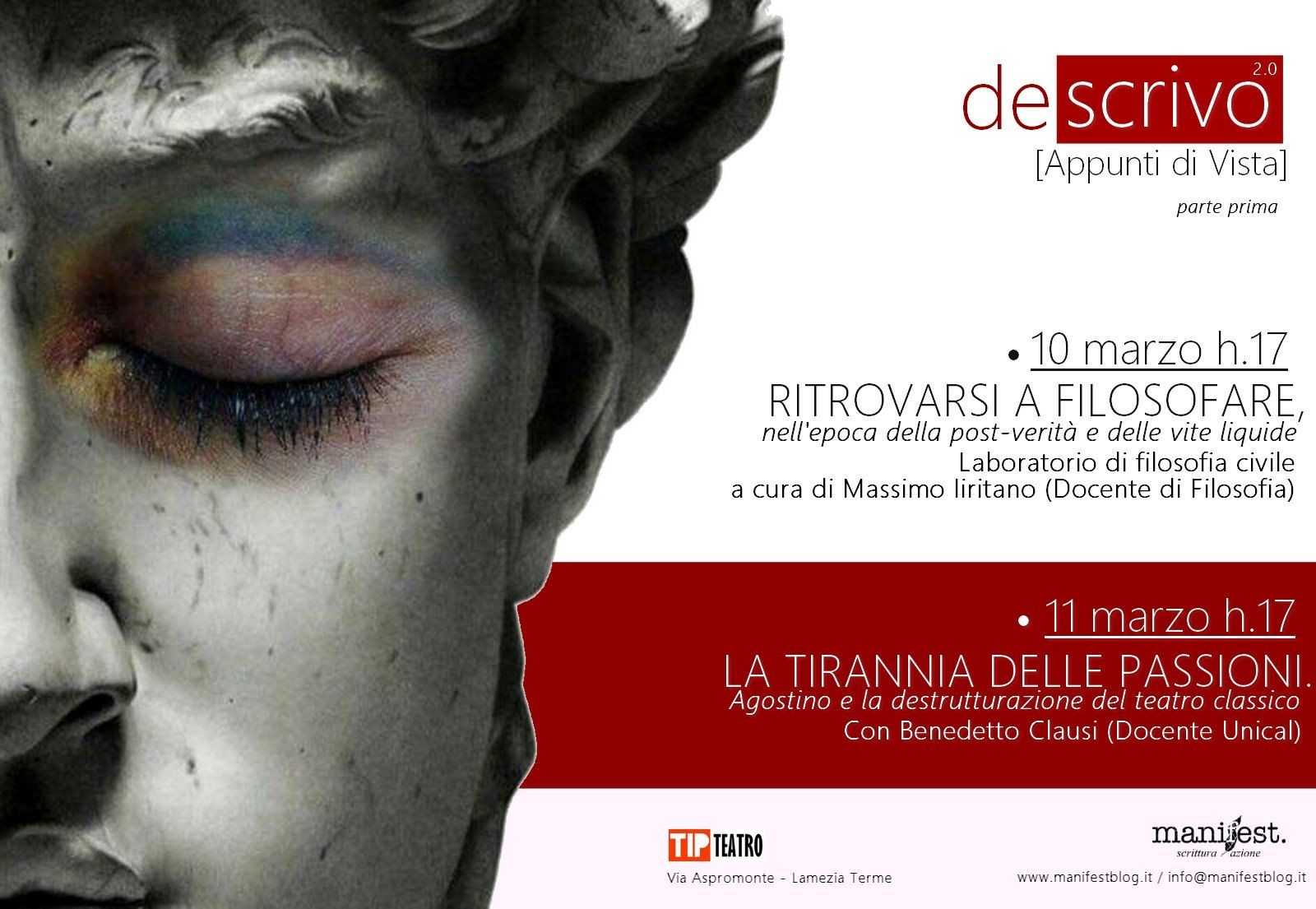 “De/scrivo 2.0”, a Lamezia la rassegna di Manifest
