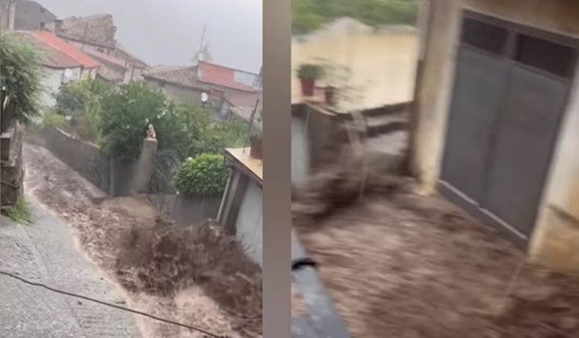 Maltempo a Lungro, un fiume di fango e acqua – FOTO e VIDEO