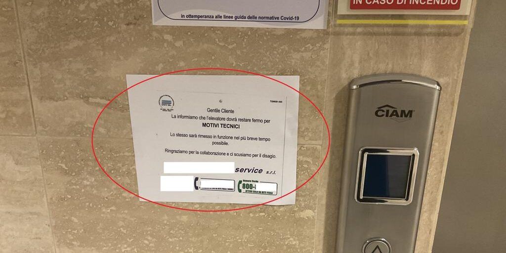 «Alla Cittadella ascensori sempre guasti nonostante una spesa di 3mila euro al mese di manutenzione» – FOTO