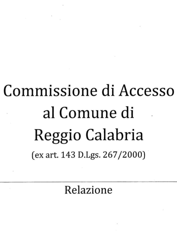 PALAZZO INFETTO | La Relazione della Commissione di accesso