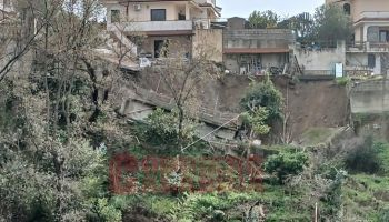 Diamante, frana a Torricelle: evacuate quattro famiglie