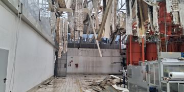 Ciclone Jolina, divelta la copertura del capannone di Guglielmo. Costarella: «Attenzione massima anche sul fiume Cottola» – VIDEO