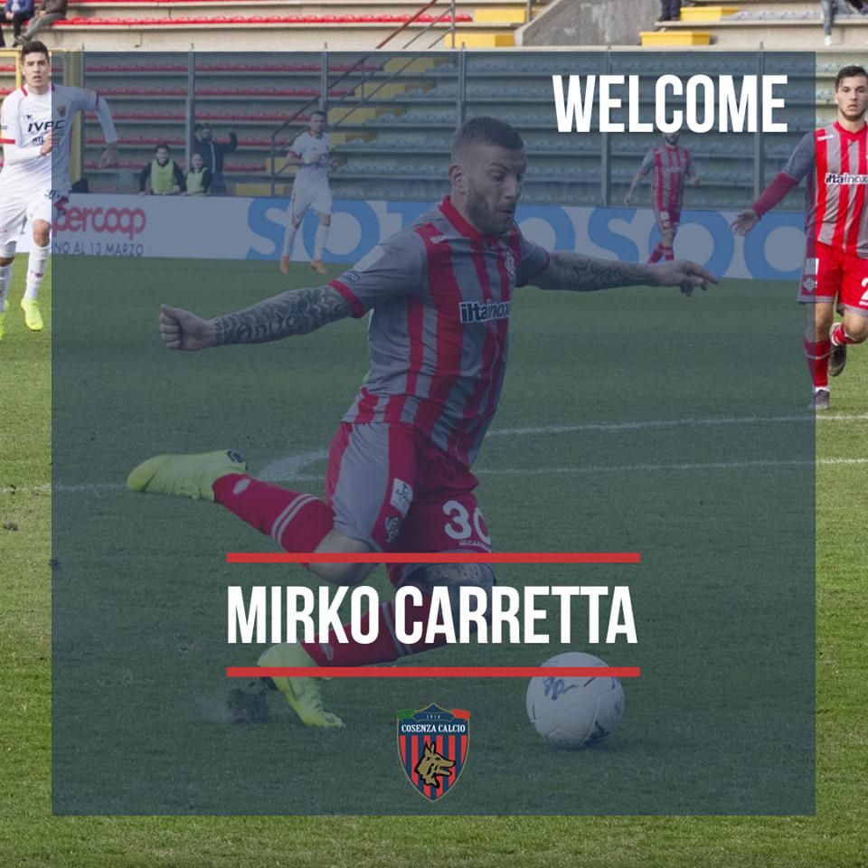 Calciomercato, il Cosenza prende Caretta dalla Cremonese