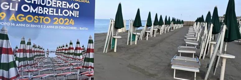 Sciopero dei balneari a macchia di leopardo