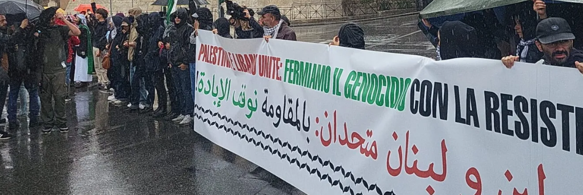 Roma blindata per la manifestazione (vietata) pro Palestina