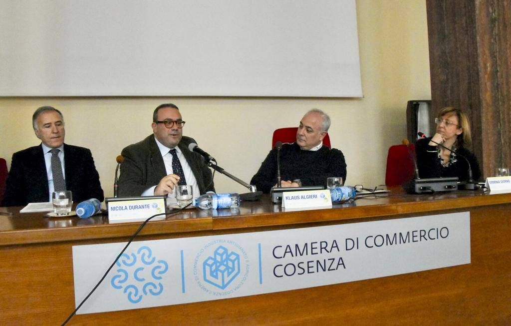 La lezione di Durante alla Camera di Commercio di Cosenza