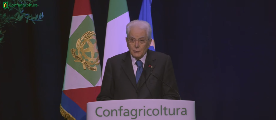 Confagricoltura, Mattarella: «La dieta mediterranea, un modello di consumo e di vita» – VIDEO