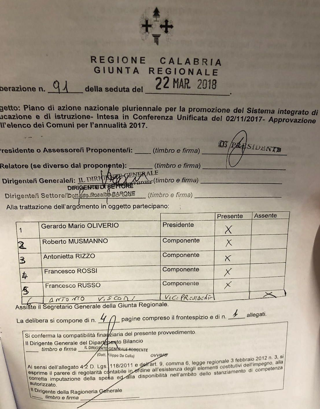 Viscomi “cancellato” dalla giunta. Ma era ancora in carica