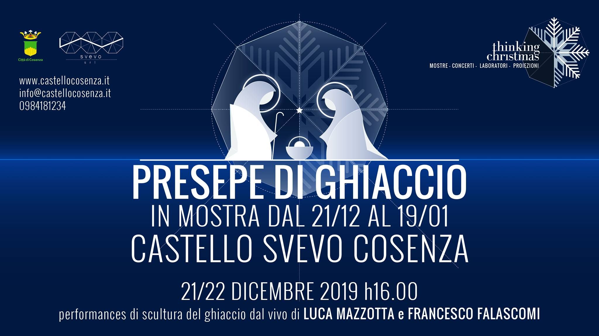 Cosenza, al Castello Svevo dal 21 dicembre il presepe vivente di ghiaccio