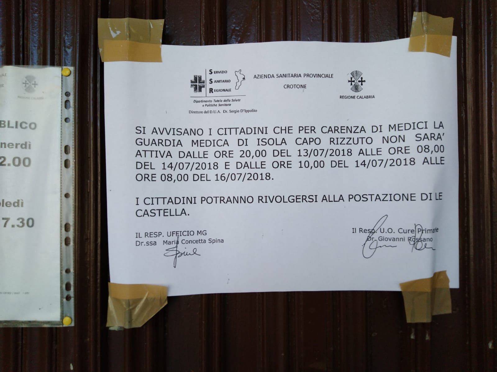 Pronto soccorso e guardie mediche, è emergenza nel Crotonese