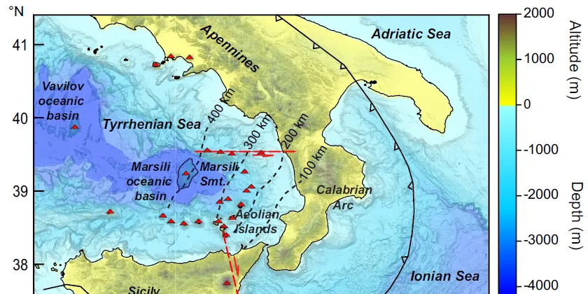 Il vulcano Marsili e i terremoti profondi del Mar Tirreno: c’è una relazione?