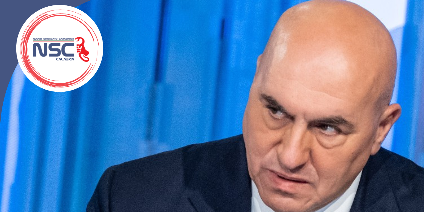 Nsc sulla visita di Crosetto in Calabria: «I carabinieri lavorano in condizioni drammatiche, ora servono solo i fatti»