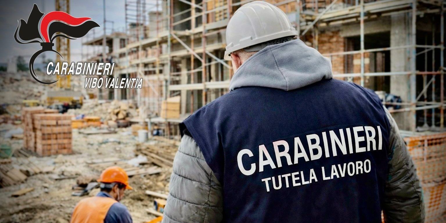Vibo Valentia, blitz del Nucleo ispettorato del Lavoro dei carabinieri in numerosi cantieri edili