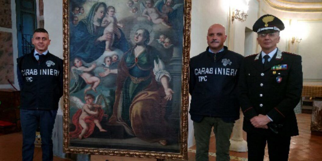 Operazione per la tutela delle opere d’arte, recuperata una Vergine con Bambino del XIX secolo