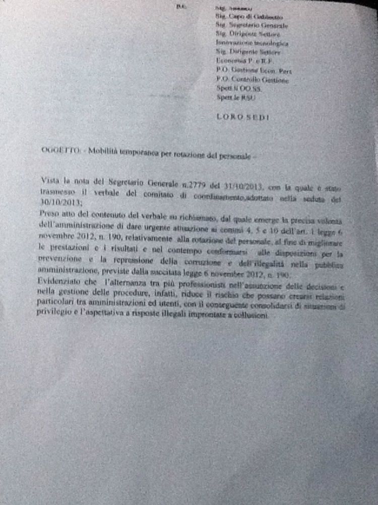 Palazzo dei Bruzi e il "rischio corruzione"