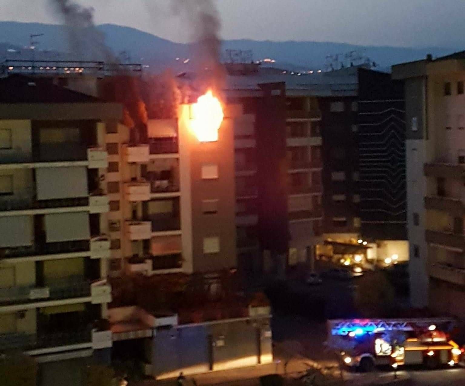 In fiamme un appartamento a Rende