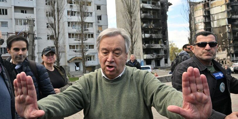 Missili su Kiev durante la visita del segretario Onu Guterres in Ucraina