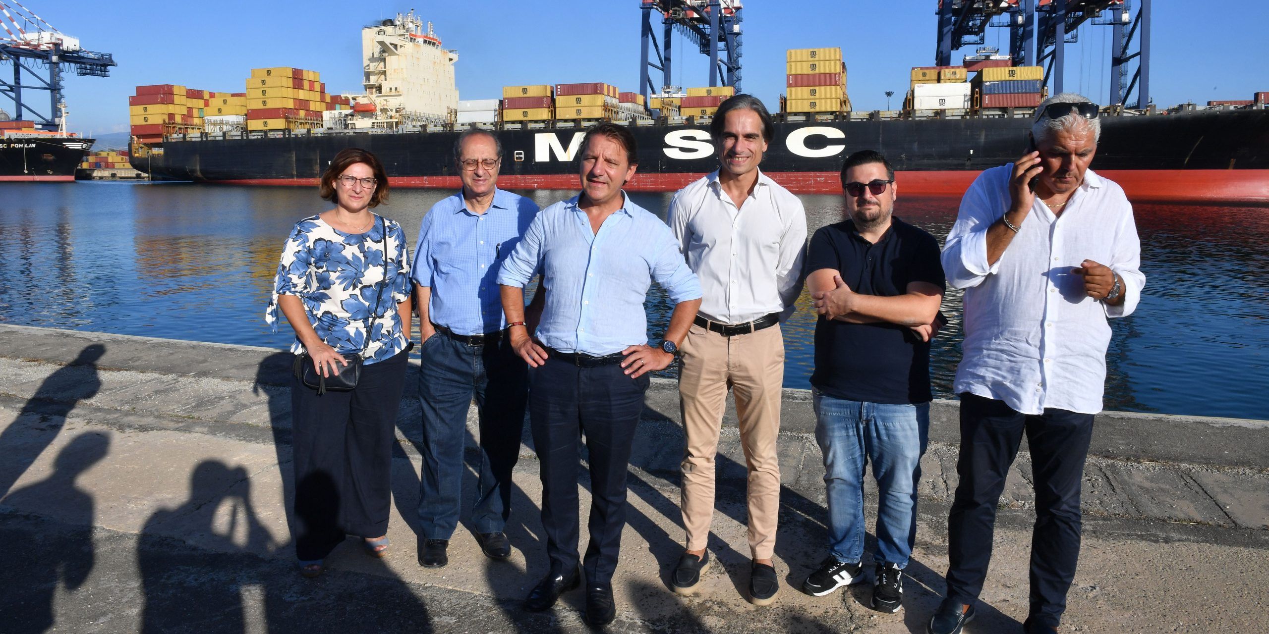 Tridico e Falcomatà al Porto di Gioia Tauro: «Opera snobbata dal Governo e dal centrodestra»