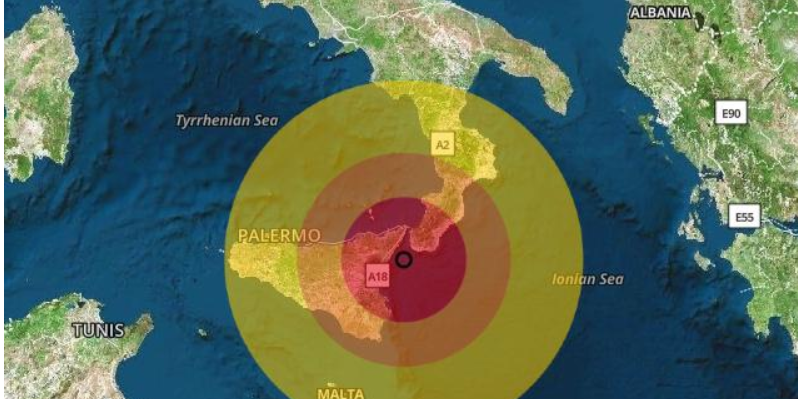 Scossa in mare di magnitudo 3.3 tra Calabria e Sicilia